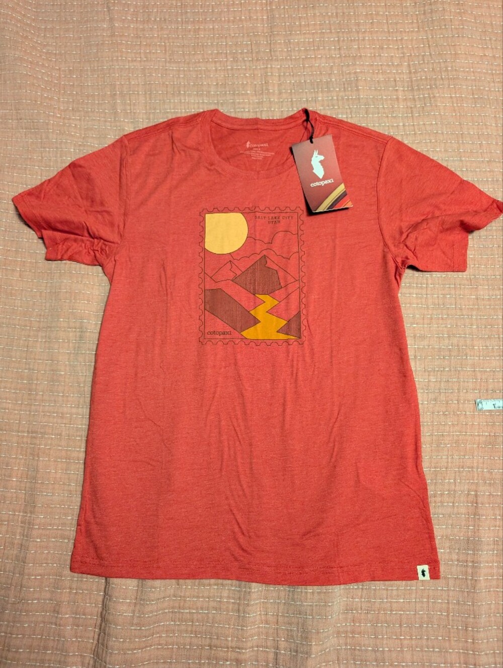 cotopaxi Post Stamp Organic T-shirt - Salt Lake City, Strawberry